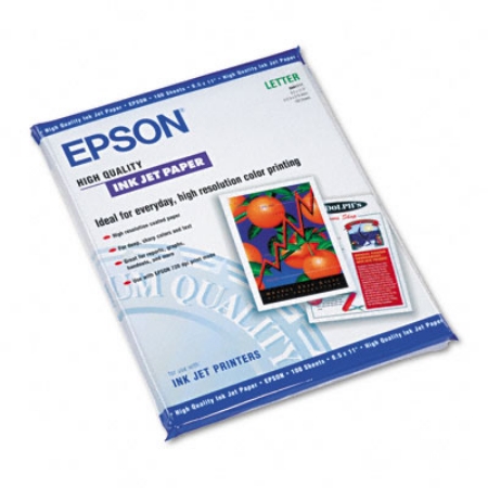 EPSON High Quality Ink Jet Paper- 8.5in x 11in (100-Sheets) - S041111 ...