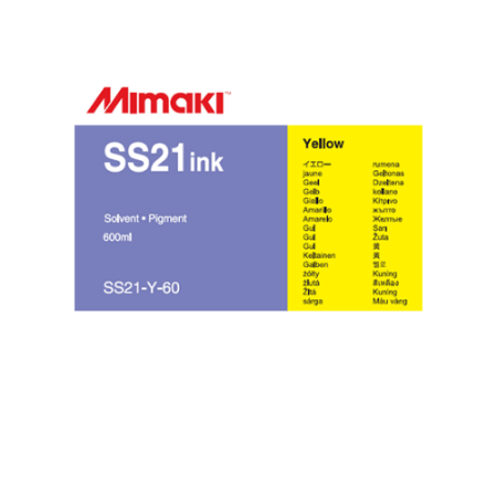 Mimaki SS21 - Eco-Solvent Ink - Yellow - 600ml - I-SS21-Y-60-1 | LexJet