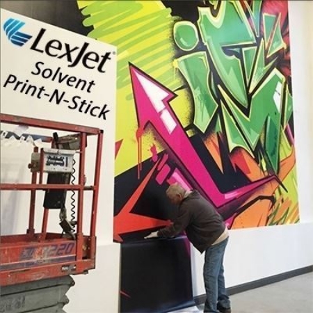 fabric, adhesive fabric, print and stick, LexJet Solvent Print-N-Stick ...