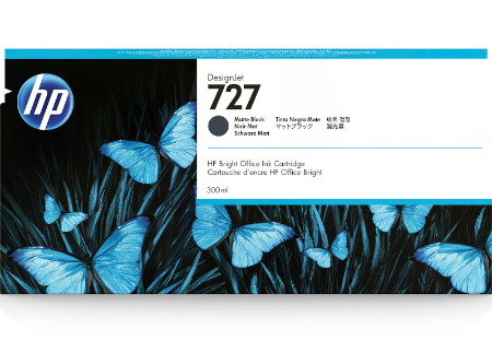 HP 727 Ink Cartridge- Black (300 mL) - C1Q12A | LexJet - Inkjet ...